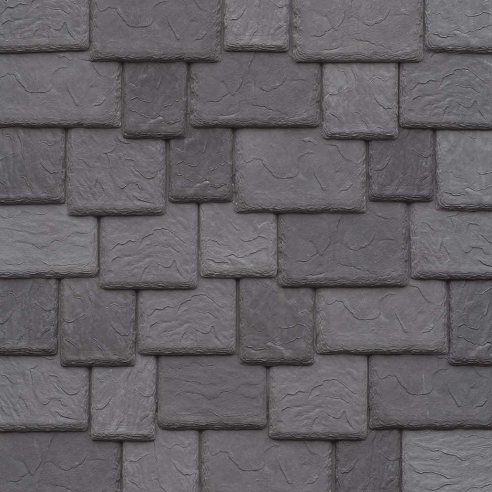 DaVinci Roofscapes Composite Single-Width and Multi-Width Slate Castle Gray