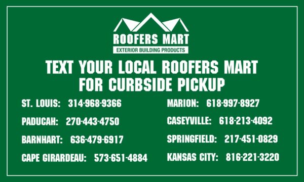Roofers Mart Curbside Pickup location phone numbers
